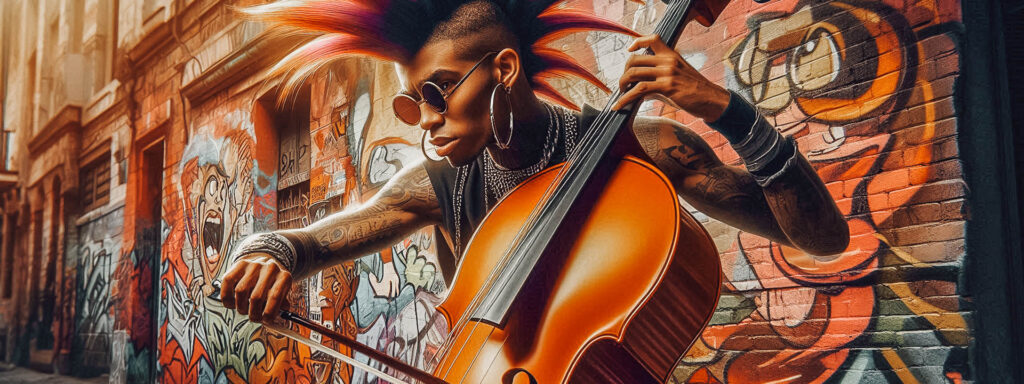 Musicien jouant du violoncelle